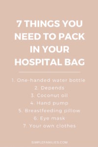 What to pack in your hospital bag.